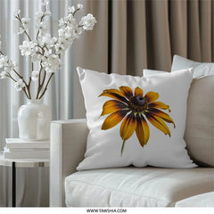 Black Eyed Susan Pillow, Floral Pillow, Flower Throw Pillow, Decorative Pillow, Accent Pillow, Home Decor, Botanical Pillow, Nature Pillow - Tawshia