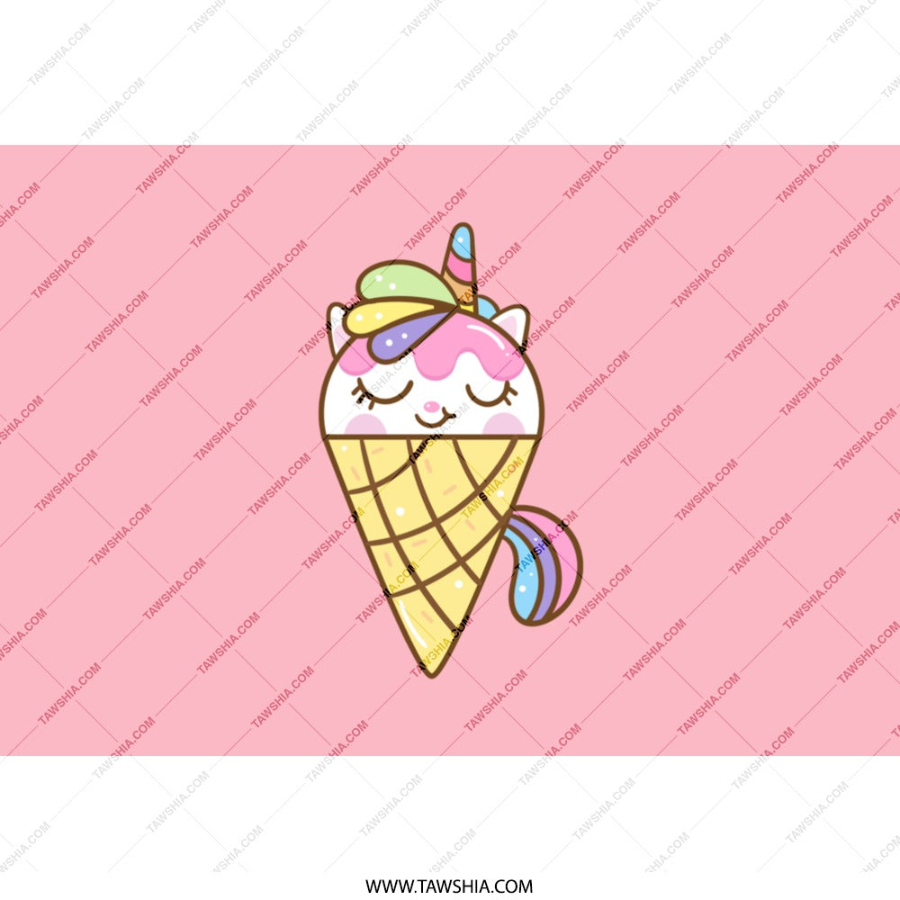 Cute Unicorn Ice Cream Tumbler, Unique Cartoon Unicorn Tumbler, Aesthetic Pink Tumbler, Gift For Her, Personalized Tumblers, Travel Mug - Tawshia