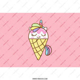 Cute Unicorn Ice Cream Tumbler, Unique Cartoon Unicorn Tumbler, Aesthetic Pink Tumbler, Gift For Her, Personalized Tumblers, Travel Mug - Tawshia