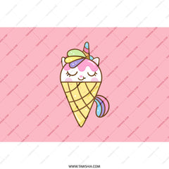 Cute Unicorn Ice Cream Tumbler, Unique Cartoon Unicorn Tumbler, Aesthetic Pink Tumbler, Gift For Her, Personalized Tumblers, Travel Mug - Tawshia