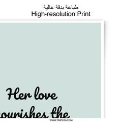 Love Nourishes Soul Photographic Prints, Inspirational Quote Art, Minimalist Wall Decor, Home Decor Prints, Gift Idea - Tawshia