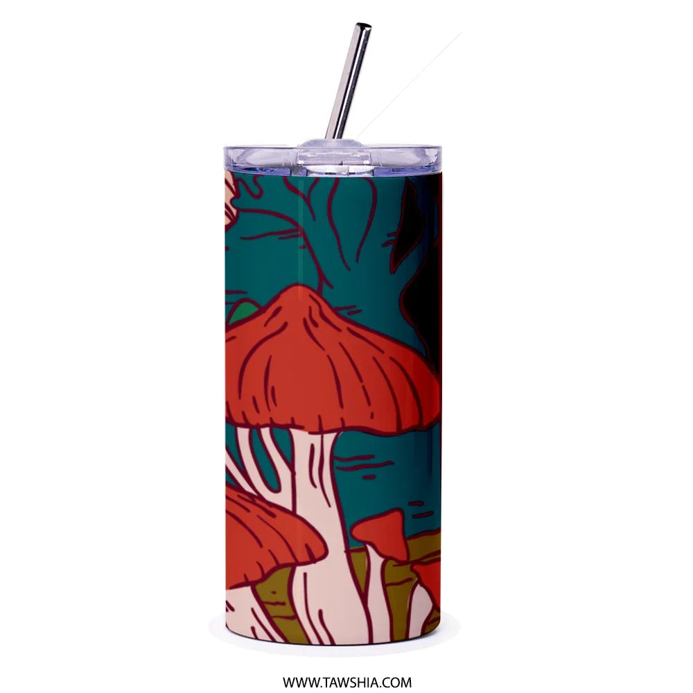 Red and Green Mushroom Patterned Tumbler product