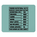 Friends Nutritional Facts Mouse Pad, Funny Friend Gift, Best Friend Mousepad, Office Desk Decor, Unique Desk Accessory, Gift For Her - Tawshia