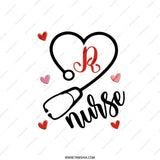 Nurse Initial Pillow, Personalized Gift for Nurses, Heart Stethoscope Pillow, Nursing Graduate Pillow, Nurse Appreciation Gift - Tawshia