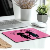 Besties Mouse Pad, Friendship Gift, She is my Bestie Mousepad, Pink Cute Office Decor, Desk Accessories, Gift for Friend, Best Friend Gift - Tawshia