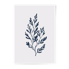 Navy Botanical Photographic Print, Minimalist Wall Art, Floral Home Decor, Modern Art Print, Plant Illustration, Navy Blue Wall Decor - Tawshia