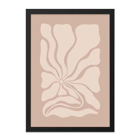 Abstract Flower Wall Art, Neutral Decor Print, Minimalist Floral Art, Modern Wall Decor, Botanical Wall Hanging, Beige Flower Artwork - Tawshia