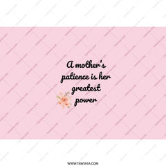 Mothers Patience Tumbler, Mom Gift, Floral Tumbler, Gift for Mom, Mother's Day Present, Mom Coffee Tumbler, Tea Tumbler, Mom Quote - Tawshia