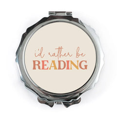 Reading Lover Pocket Mirror, Bookworm Gift for Reader, I'd Rather Be Reading, Literary Accessories, Gifts for Book Lovers, Reader Gift - Tawshia