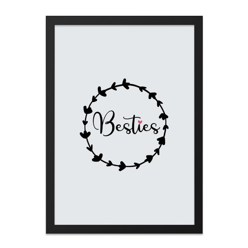 Besties Wall Art, Friendship Gift, Minimalist Decor, Cute Room Decor, Best Friend Present, Home Decoration - Tawshia