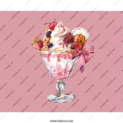 Sweet Dessert Mouse Pad, Sundae Mousepad, Cute Foodie Gift, Strawberry Cherry BlackBerry Mousepad, Unique Desk Decor, Office Computer Pad - Tawshia