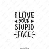 Funny Pocket Mirror, I Love Your Stupid Face, Cute Compact Mirror, Novelty Gift, Gift for Her, Pocket Mirror for Purse, Purse Mirror - Tawshia