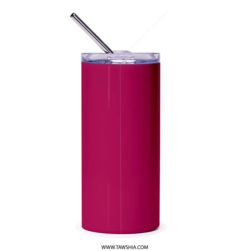 Sleek Pink Insulated Travel Tumbler with Straw product