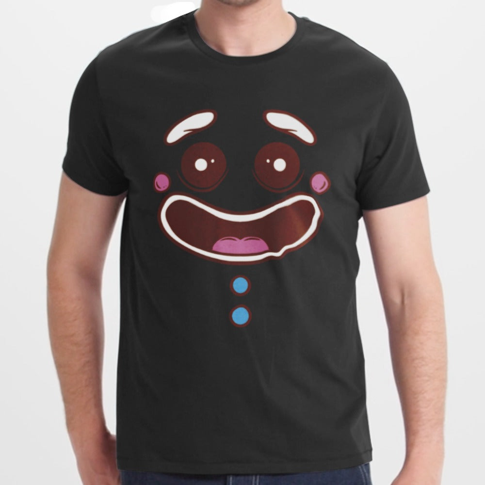 Smiling Cartoon Face Black Graphic T-Shirt product type