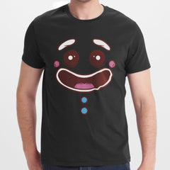 Smiling Cartoon Face Black Graphic T-Shirt product type