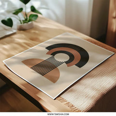 Abstract Geometric Photographic Print, Mid Century Modern Art Print, Minimalist Wall Decor, Bauhaus Style Print, Arch Art, Home Decor - Tawshia