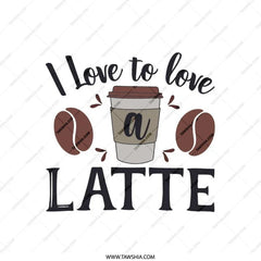 Coffee Lover Pillow, I Love Latte Pillow, Coffee Bean Design Pillow, Cute Coffee Pillow, Perfect Gift Pillow, Trendy Home Decor Pillow - Tawshia