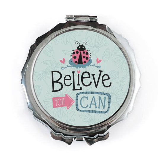 Ladybug Mirror, Believe You Can Mirror, Pocket Mirror, Gift For Her, Makeup Mirror, Compact Mirror, Inspirational Mirror - Tawshia