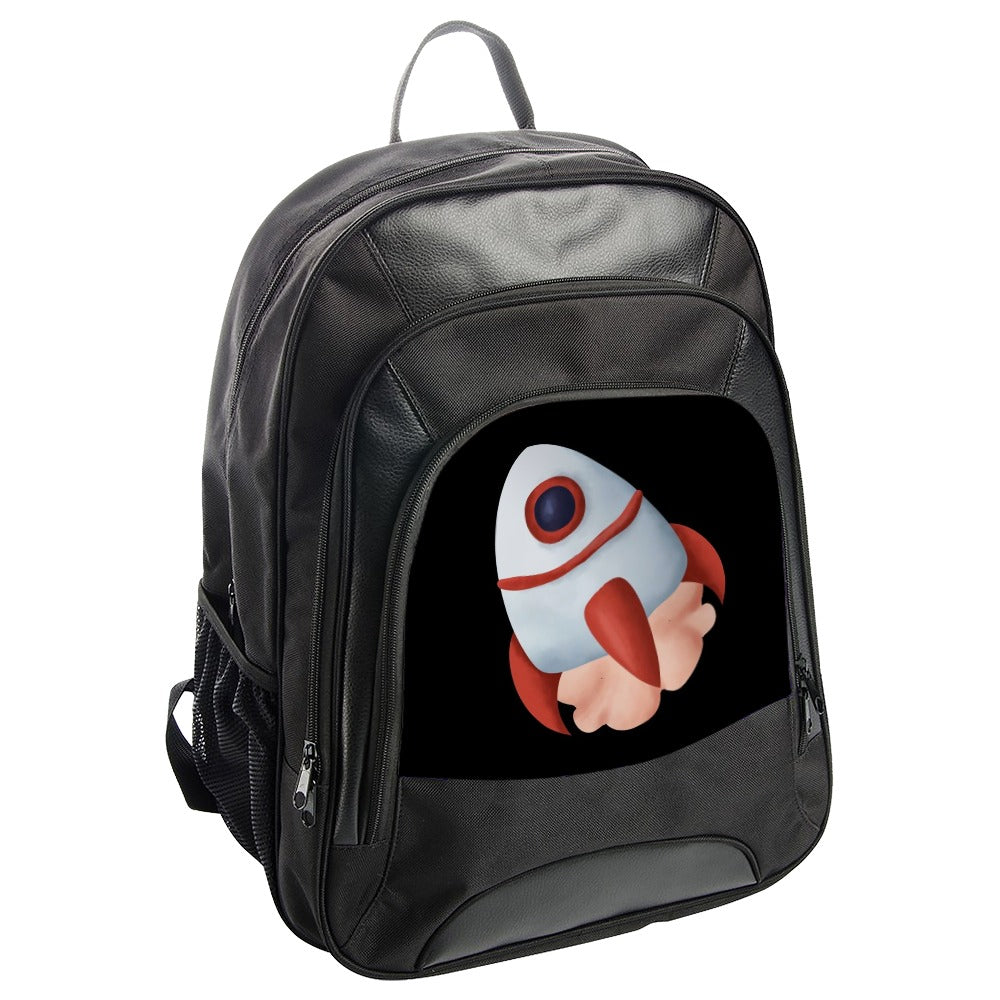 Cartoon Rocket BackPack, Space Shuttle BackPack, Outer Space Gift, Fun BackPack, Travel BackPack, Kids BackPack, Stylish BackPack - Tawshia