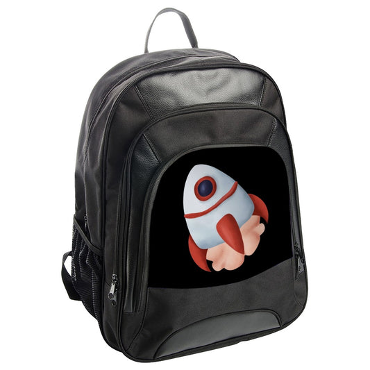 Cartoon Rocket BackPack, Space Shuttle BackPack, Outer Space Gift, Fun BackPack, Travel BackPack, Kids BackPack, Stylish BackPack - Tawshia