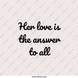 Her Love Pocket Mirror, Pocket Mirror, Inspirational Mirror, Love Gift, Affirmation Mirror, Gift for Her, Her Love is the Answer - Tawshia