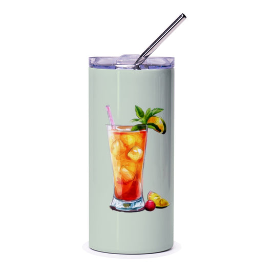 Cocktail Tumbler, Summer Drinkware, Tropical Beverage, Iced Drink Tumbler, Vacation Vibes, Unique Tumbler, Colorful Drink Tumbler - Tawshia