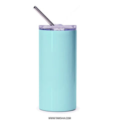 Sleek Light Blue Tumbler with Straw travel product
