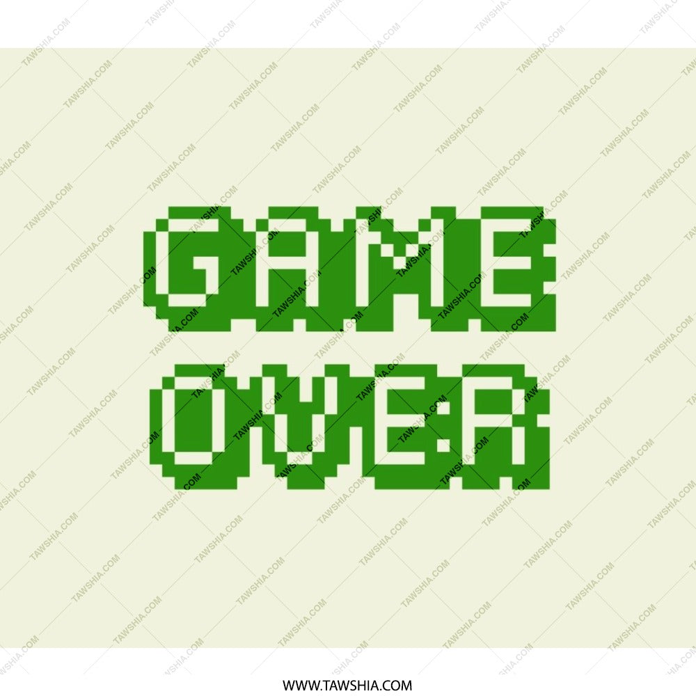 Game Over BackPack, Retro Gaming, 8 Bit Design, Gamer Gift, Cool BackPack, Novelty BackPack, Stylish BackPack, School BackPack - Tawshia