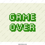 Game Over BackPack, Retro Gaming, 8 Bit Design, Gamer Gift, Cool BackPack, Novelty BackPack, Stylish BackPack, School BackPack - Tawshia