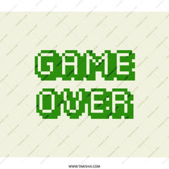 Game Over BackPack, Retro Gaming, 8 Bit Design, Gamer Gift, Cool BackPack, Novelty BackPack, Stylish BackPack, School BackPack - Tawshia