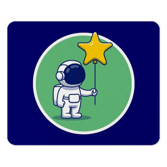 Astronaut Mouse Pad, Star Balloon, Cute Space Theme, Fun Office Decor, Gaming Pad, Computer Accessory, Desk Mat, Gift Idea - Tawshia