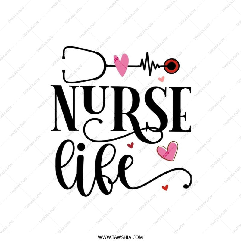 Nurse Life Pillow, Heart, Stethoscope Throw Pillow, Nursing Gift Idea, Registered Nurse Decor, Cute Pillow, Health Care Worker Gift - Tawshia