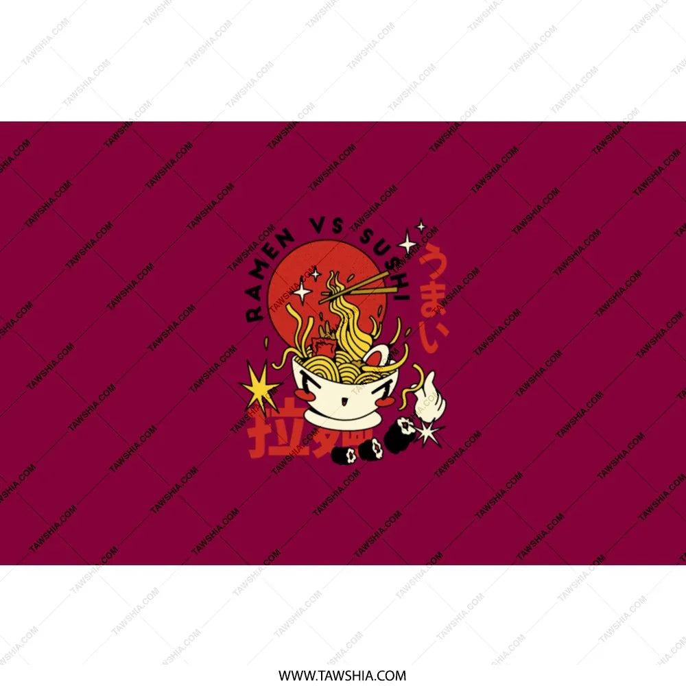 Ramen vs Sushi Fun Creative Graphic Design product