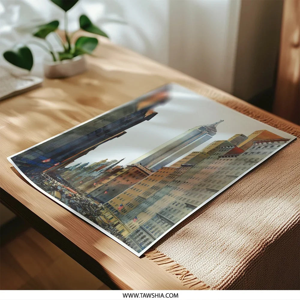 Empire State Building Photographic Print, New York City Art, Vintage Cityscape, Midtown Manhattan, Architecture Photography - Tawshia