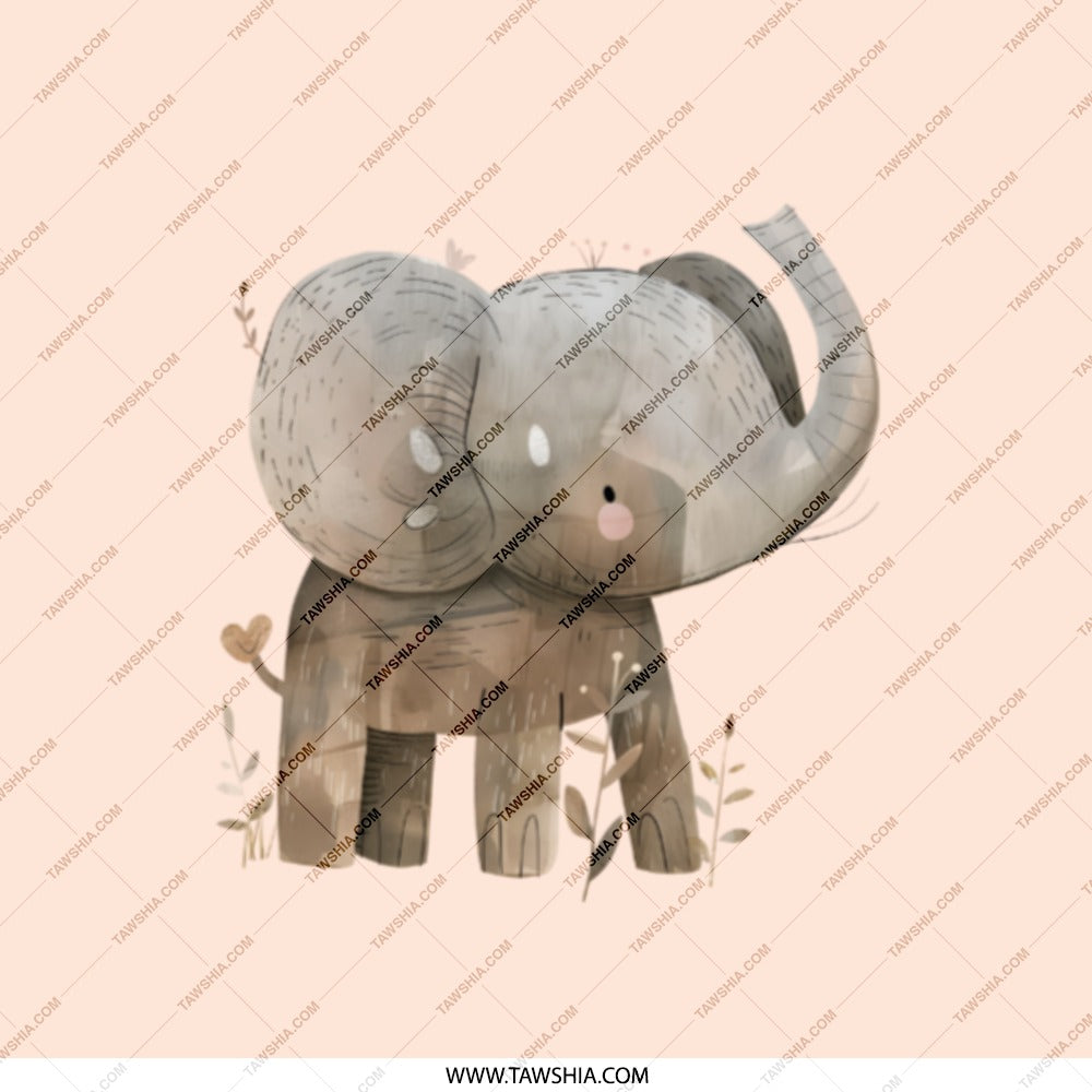 Cute Elephant Pocket Mirror, Adorable Animal Gift, Baby Shower Favor, Handbag Essential, Compact Mirror for Her, Unique Gift for Friends - Tawshia
