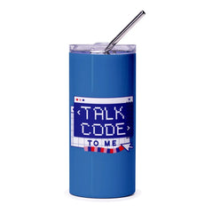 Talk Code To Me Blue Insulated Tumbler product