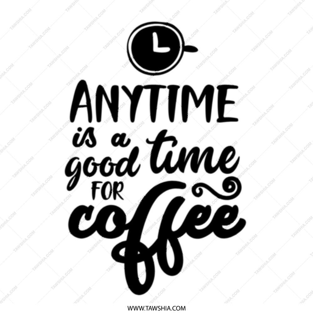 Coffee Lover Tote Bag, Anytime is Coffee Time, Gift For Coffee Addict, Trendy Shopping Bag, Everyday Tote, Novelty Bags, Book Bag - Tawshia