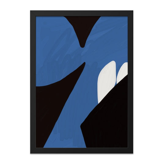 Abstract Wall Art, Modern Art Print, Blue Black Wall Decor, Contemporary Artwork, Minimalist Wall Hanging, Geometric Art, Home Decor - Tawshia