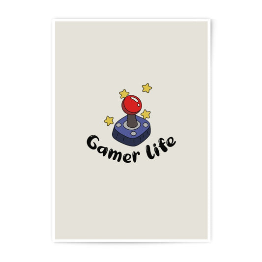 Gamer Life Photographic Prints, Video Game Art, Controller Illustration, Play Station, Game Room Decor, Gift for Gamers, Gamer Prints - Tawshia