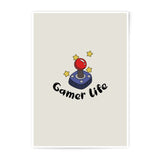 Gamer Life Photographic Prints, Video Game Art, Controller Illustration, Play Station, Game Room Decor, Gift for Gamers, Gamer Prints - Tawshia