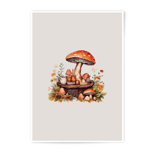 Mushroom Photographic Prints, Watercolor Art Prints, Fungi Art, Nature Illustration, Cottagecore Decor, Whimsical Prints, Botanical Art - Tawshia