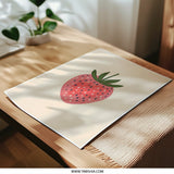 Strawberry Photographic Print, Fruit Wall Art, Kitchen Decor, Minimalist Art Print, Modern Home Decor, Whimsical Art, Berry Art - Tawshia