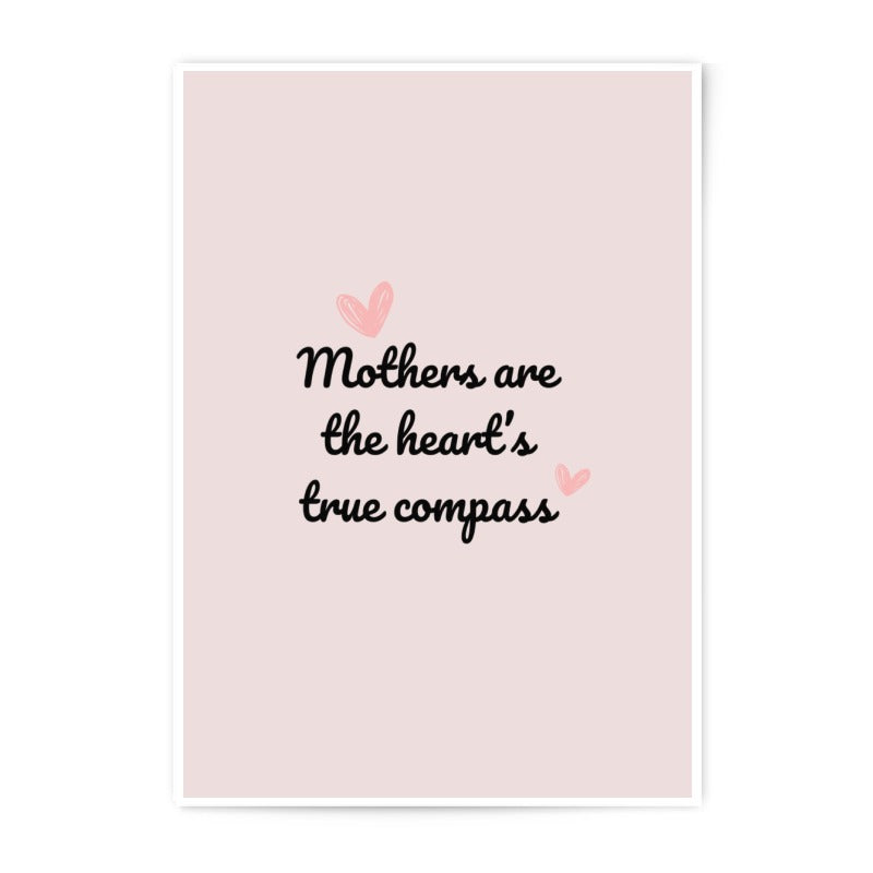 Mothers True Compass Photographic Prints, Mother's Day Gift, Heart's Compass Art Print, Sentimental Wall Decor, Home Prints - Tawshia