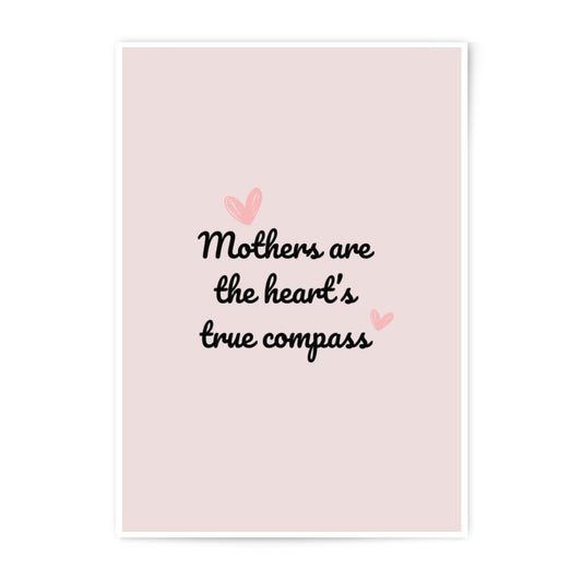 Mothers True Compass Photographic Prints, Mother's Day Gift, Heart's Compass Art Print, Sentimental Wall Decor, Home Prints - Tawshia