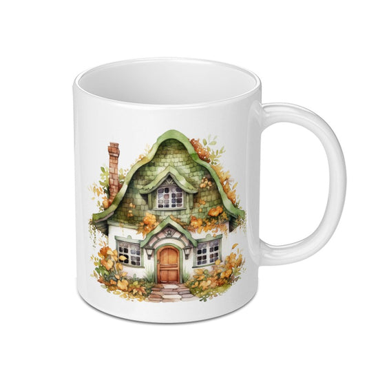 Cottagecore Mug, Whimsical House Coffee Mug, Watercolor Cottage Art Mug, Enchanted Home Gift, Cozy Cottage Tea Cup, Cute Home Mug - Tawshia