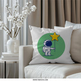 Astronaut Star Pillow, Outer Space Decor, Kids Room Pillow, Celestial Gift, Galaxy Theme Throw Pillow, Spaceman Art - Tawshia