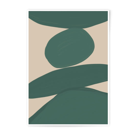 Abstract Photographic Print, Green Shapes Art, Modern Home Decor, Minimalist Art Print, Geometric Shapes Print, Contemporary Art Print - Tawshia