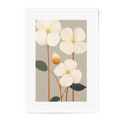 White Anemone Photographic Print, Floral Wall Art, Botanical Photo, Flower Photography, Elegant Home Decor, Nature Inspired Art Print - Tawshia