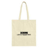 Coffee Teach Repeat Tote Bag, Teacher Gift Idea, Teacher Appreciation Bag, Teacher Life, Directions Quote Bag, Gift For Educator - Tawshia