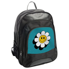 Daisy Backpack, Smiley Face Backpack, Retro Floral Backpack, Flower Power Backpack, Cute Backpack for Girls, Trendy Backpack for School - Tawshia